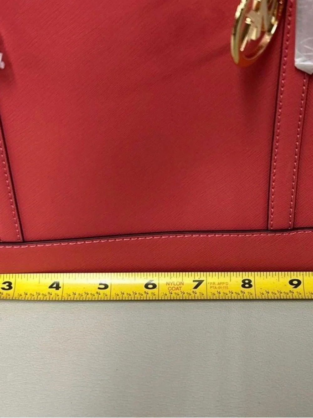 Michael Kors Light Berry Sorbet Saffiano Tote with Gold MK Charm
